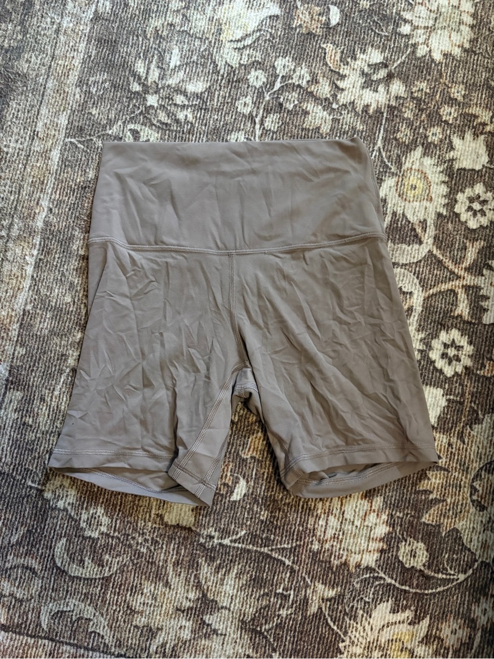 lululemon athletica High-Waist Bike Shorts in Taupe